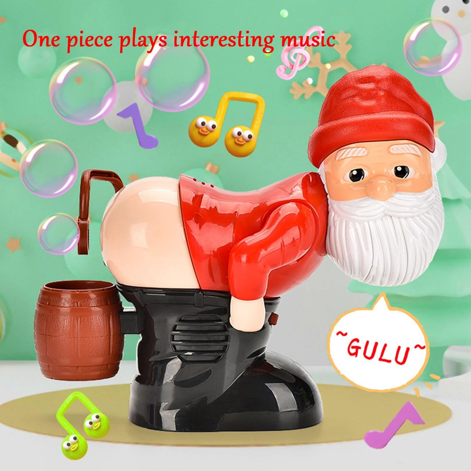 Automatic Bubble Machine with Santa Design - Fun Christmas Bubble Blower Toy for Kids & Adults - Indoor/Outdoor Party Entertainment - Perfect for Birthday Celebrations, Holiday Events & Backyard Play