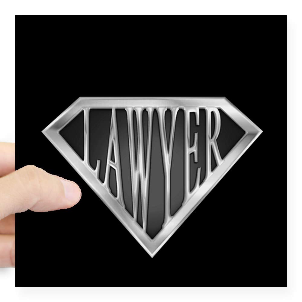 Lawyer Car Decal - CafePress Square Bumper Sticker for Cars, Laptops & Windows - Perfect for Attorneys, Law Students & Legal Professionals
