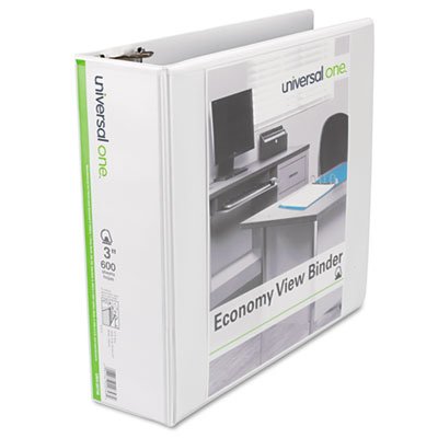 Slant-Ring Economy View Binder - 3 Inch Capacity White Binder for School, Office & Home Organization | Durable 3-Ring Binder for Documents, Reports & Presentations