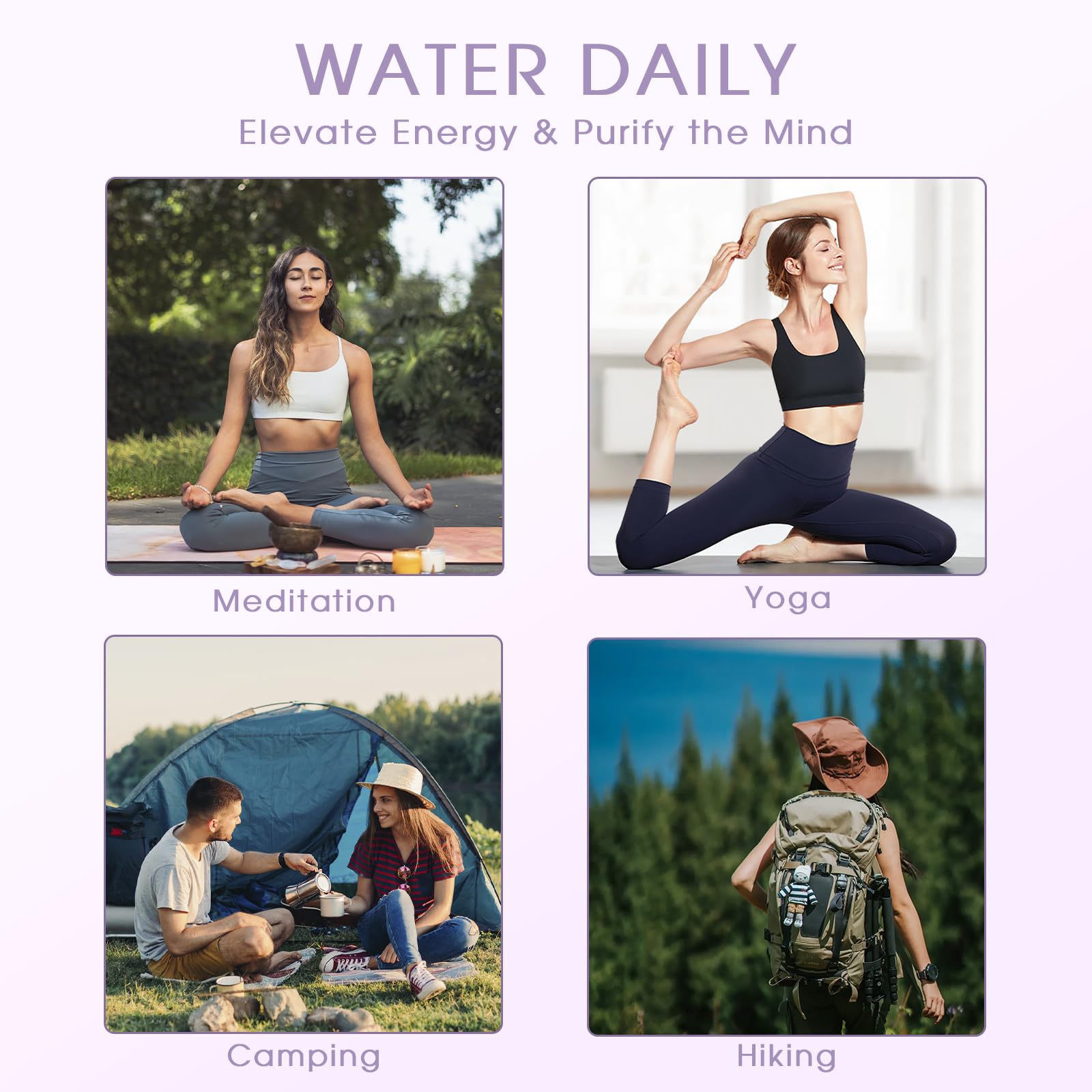 ChezMax Crystal Glass Water Bottle with Removable Natural Crystal Center - BPA Free Reusable Water Bottle with Quartz Gemstone for Home, Office, Yoga & Meditation Hydration
