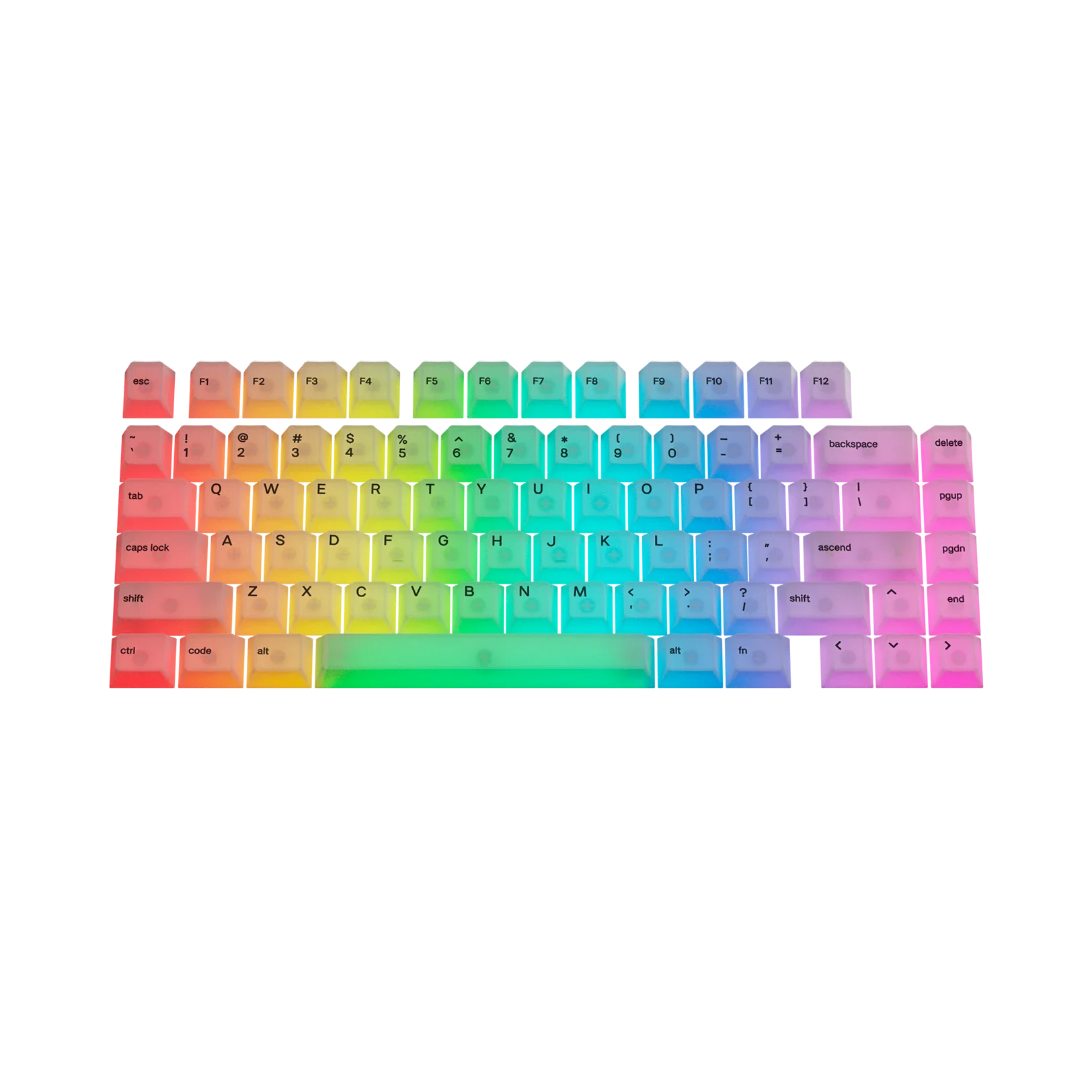 Polychroma Keycaps for Mechanical Keyboards - Custom RGB Backlit Keycaps for Gaming & Typing - Perfect for PC, Mac & Laptop Keyboards (US Layout)