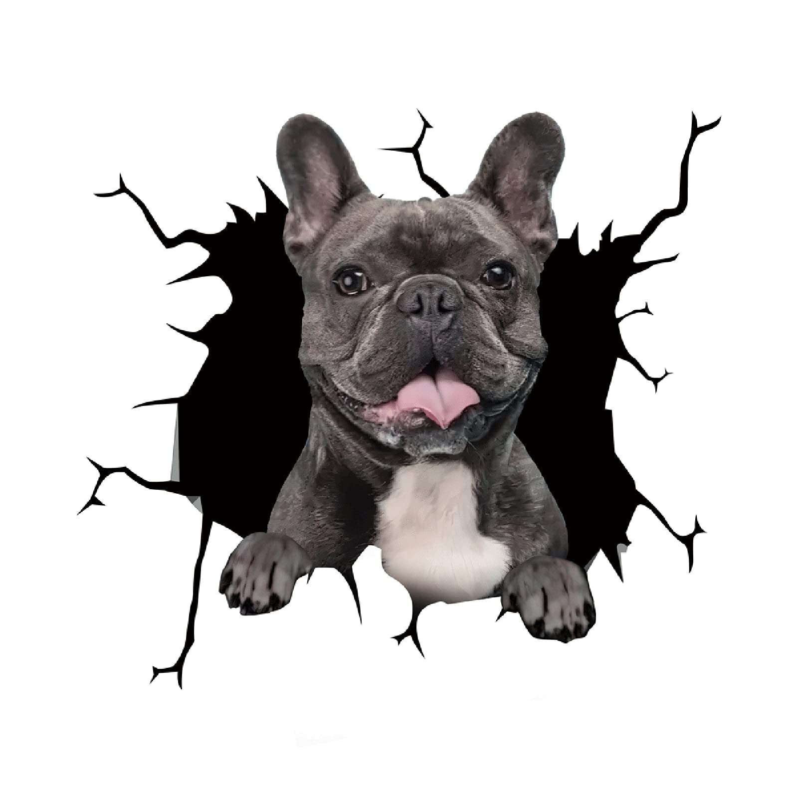 Funny Bull & Puppy Car Stickers - Waterproof Vinyl Decals for Room Wall Decor, Windows, Laptops - Perfect for Pet Lovers & Auto Enthusiasts (Set of 6)