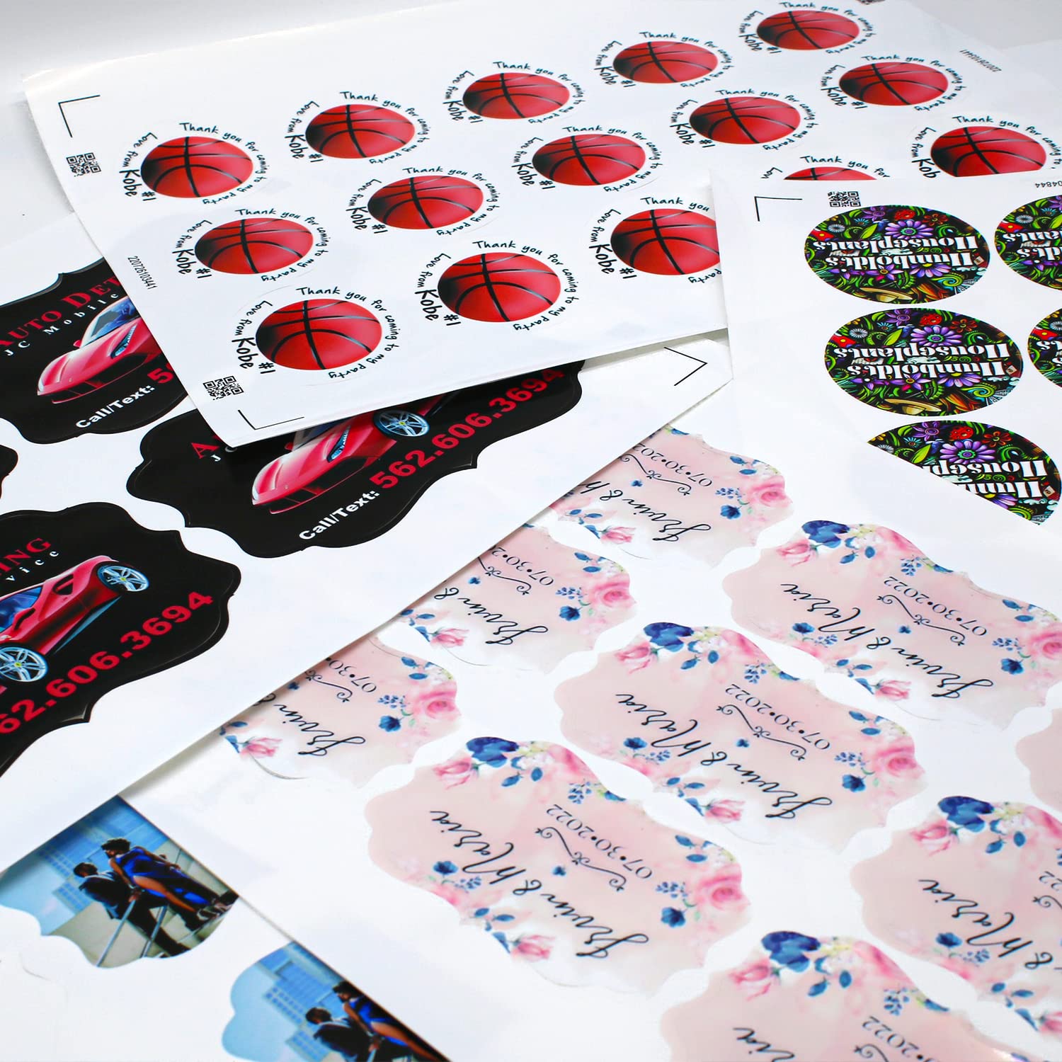 Custom Waterproof Vinyl Stickers 1 Inch - Personalized Stickers for Business Logo, Labels & Branding - Upload Any Image, Text or Design - 100-500 Pcs Bulk Pack - Perfect for Laptops, Water Bottles, Cars & DIY Crafts