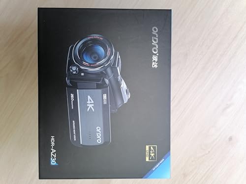 ORDRO AZ30 4K UHD Vlogging Camera with Wi-Fi, Night Vision & Microphone - 1080P 60FPS YouTube Camera Kit with Wide Angle Lens, Handheld Stabilizer & 32GB TF Card - Perfect for Travel Vlogging, Live Streaming & Content Creation