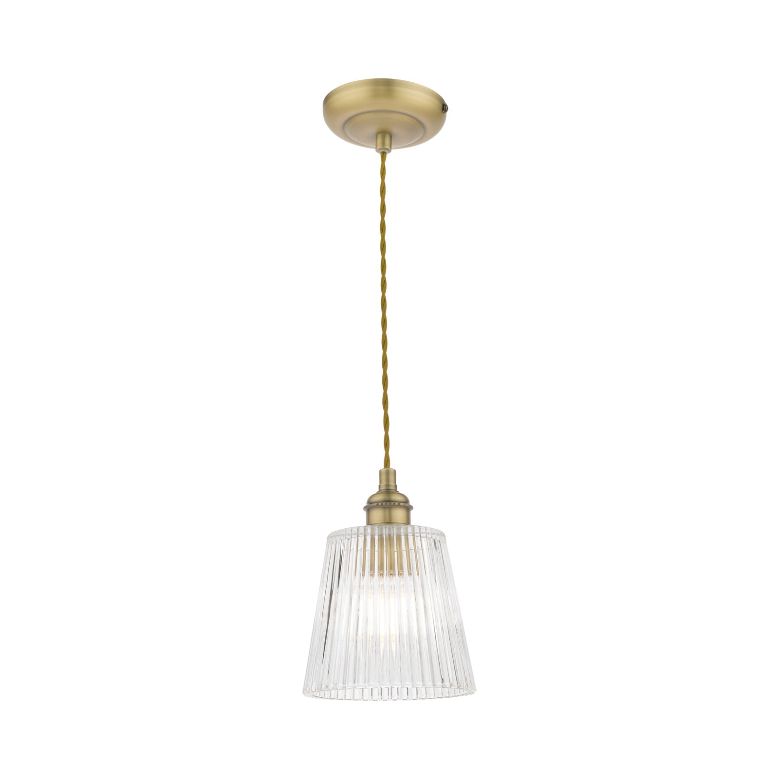 Callaghan 1Lt Antique Brass Pendant Light Fixture - Vintage Home Decor for Living Room, Bedroom & Dining Room