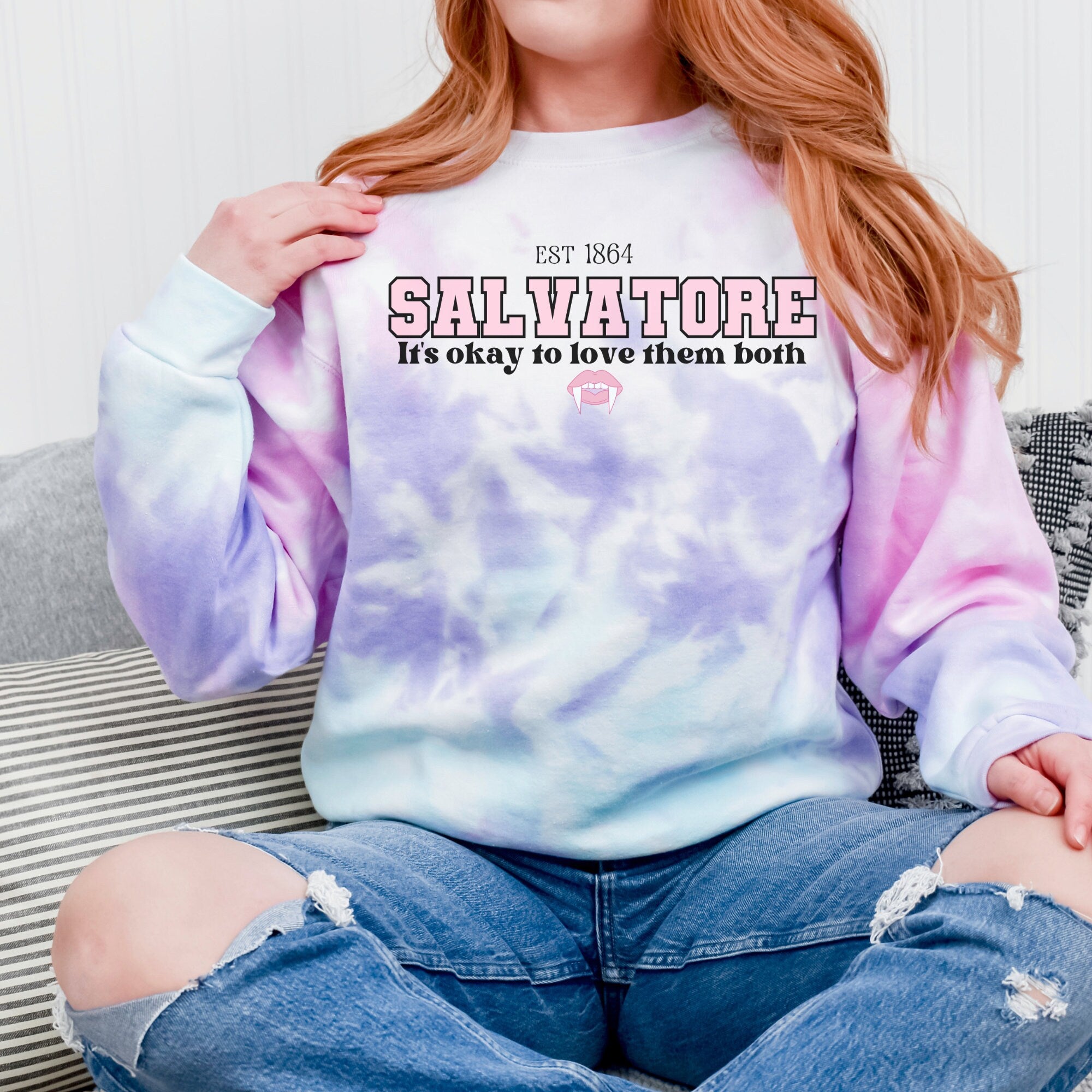 Salvatore Brothers Sweater | The Vampire Diaries TVD Merch | Damon Salvatore Hoodie | Mystic Falls Fan Gift | Cozy Pullover for Vampire Diaries Lovers & Supernatural TV Show Fans