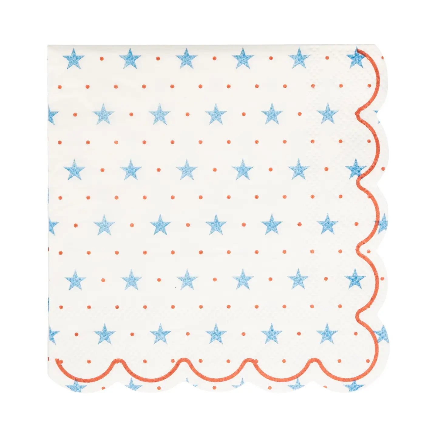 Elegant Hamptons Style Petite Stars Cocktail Napkins - 5.5 Inch Square Linen-Like Paper Napkins for Parties, Weddings & Home Decor