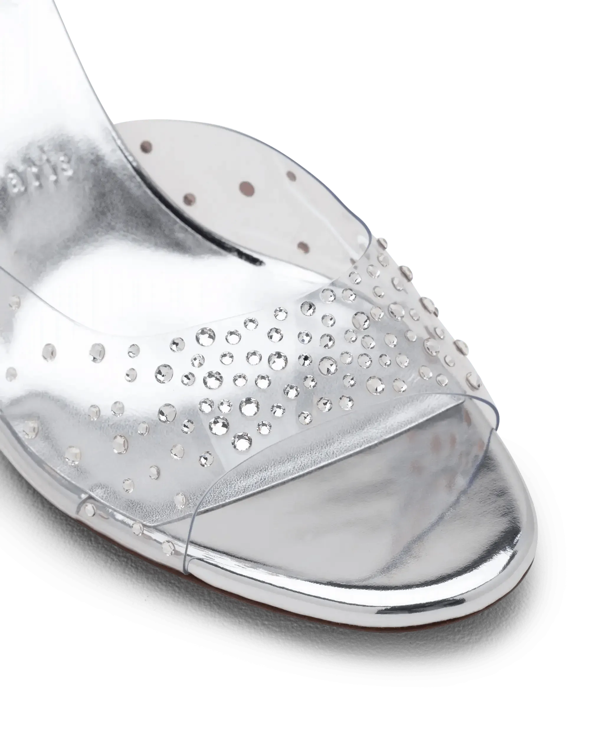 Elegant Degramule Strass 55 Kitten Heel Sandals for Women - Stylish Rhinestone Party Shoes for Weddings, Prom & Evening Events