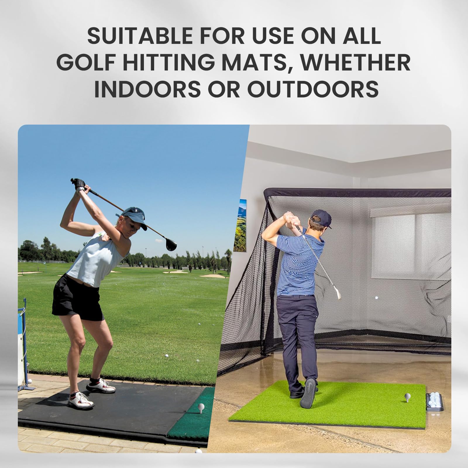 Premium Golf Rubber Tees Set - Durable Driving Range Tees for Indoor & Outdoor Practice - Multiple Sizes for Men & Women - Perfect for Backyard, Driving Range & Golf Course Training