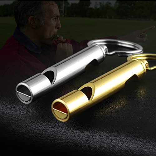Stainless Steel Bottle Opener Keychain with Emergency Whistle - 2 Pack for Beer, Soda & Beverages - Perfect Gift for Bartenders, Camping, Hiking, Hunting & Outdoor Enthusiasts (Christmas & Birthday Gift Idea)