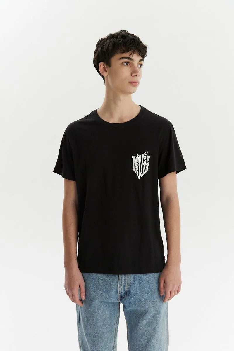 Levi's Graphic Print T-Shirt for Men - Black Cotton Crew Neck Tee with Logo Design | Casual Wear, Street Style & Everyday Outfits