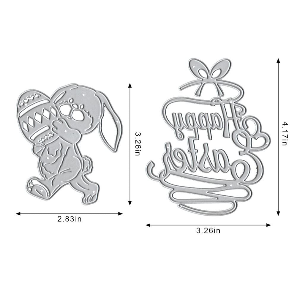 Easter Bunny Frame Cutting Dies for Card Making, Scrapbooking, Photo Albums - Easter Egg Dies, Stencils, Embossing Templates for DIY Craft Projects - Perfect for Easter Decorations, Greeting Cards, and Handmade Gifts