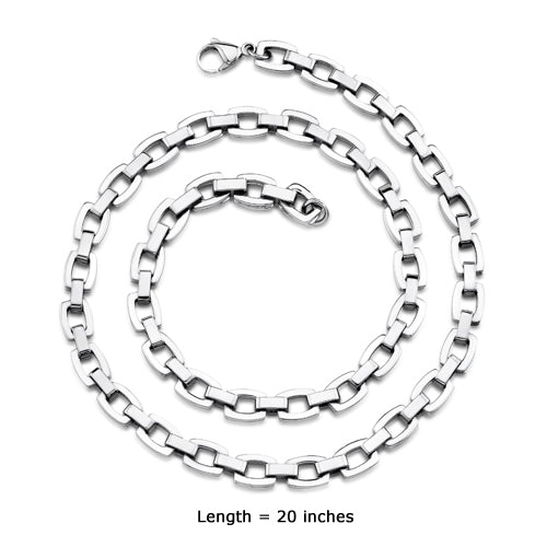 Premium Heavy Duty Double Link Stainless Steel Necklace for Men & Women - Durable Everyday Jewelry for Casual Wear, Date Night & Special Occasions