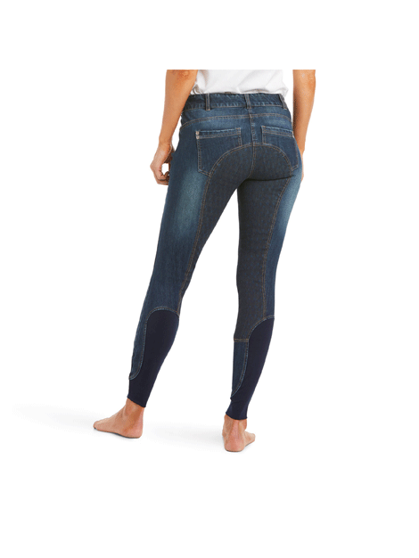 Ariat Halo Denim Grip Seat Breeches - Comfortable Equestrian Riding Pants for Women - Perfect for Horseback Riding, Training & Show Jumping