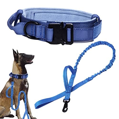 Dark blue SET(collar+leash)