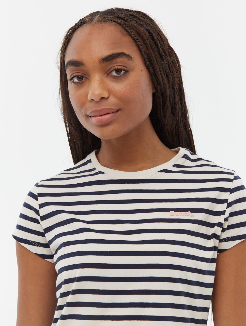 Mabelle Women's Striped T-Shirt Midi Dress - Casual Short Sleeve Summer Dress for Beach, Vacation & Everyday Wear