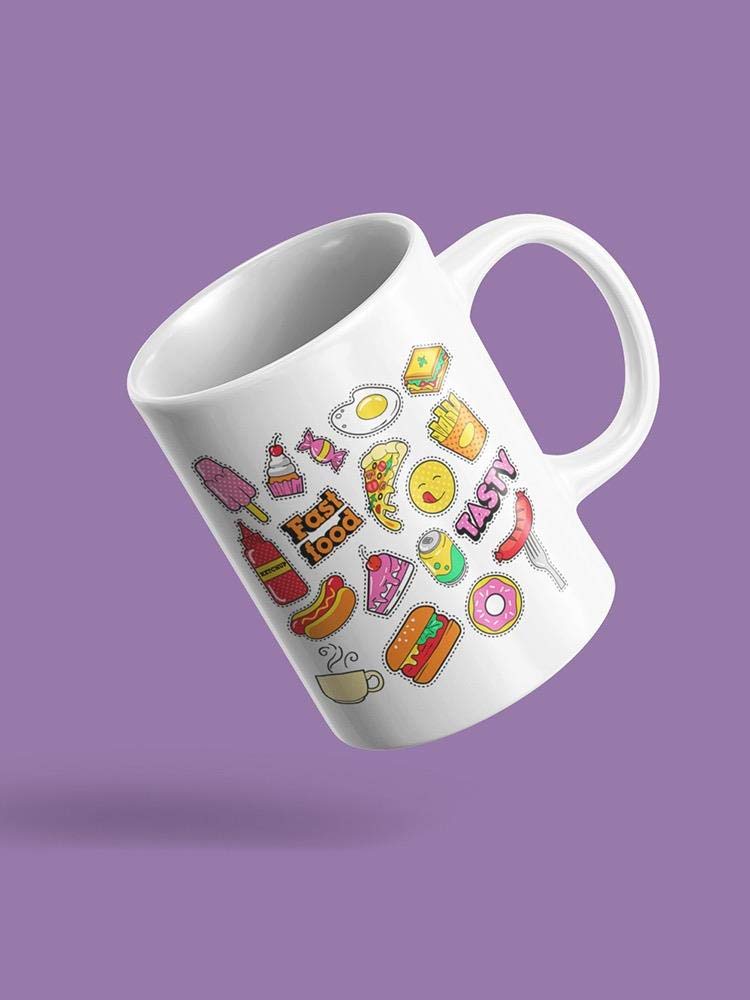Smartprints Fast Food Themed Ceramic Coffee Mug - Funny Restaurant Worker Gift for Baristas & Waiters - Perfect for Office, Home, or Cafe Use