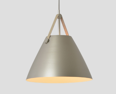 Von Modern Strapped Metal Cone Shaped Pendant Light - Industrial Style Ceiling Fixture for Kitchen Island, Dining Room & Bedroom Lighting