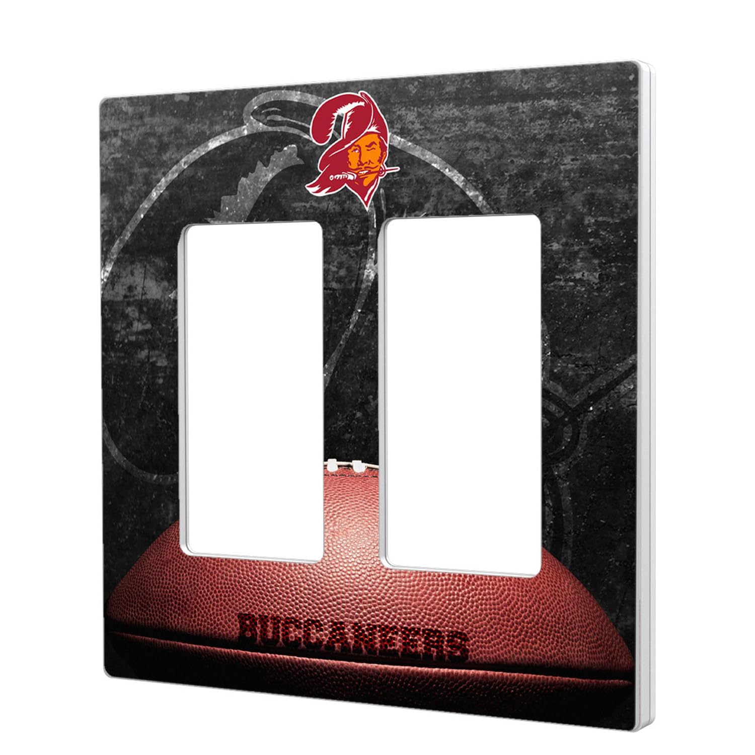 NFL Legendary Team Logo Double Rocker Light Switch Plate Cover - Perfect for Game Room, Man Cave, and Sports Fan Home Decor