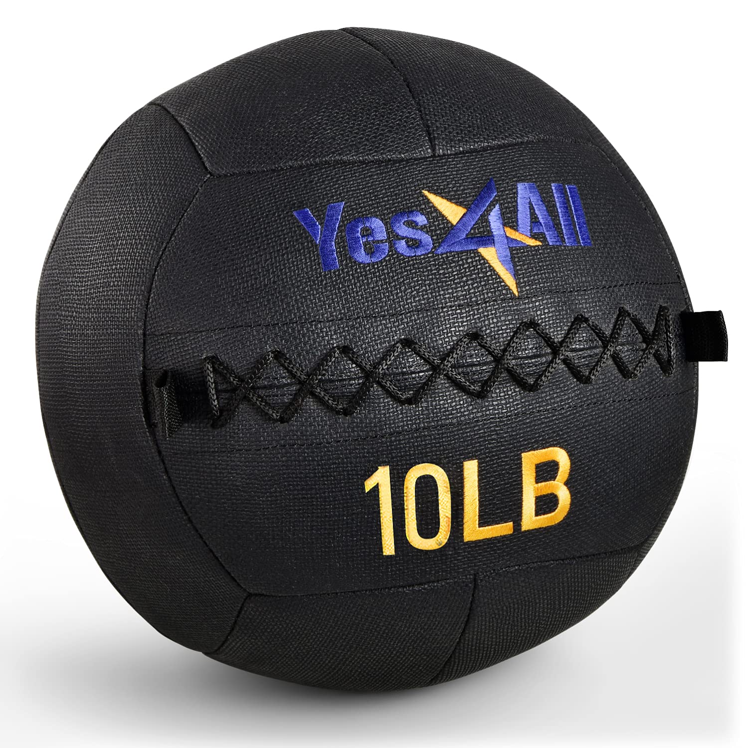 Yes4All Wall Ball - Soft Leather Weighted Iron Sand Medicine Ball for CrossFit, Strength Training & Functional Exercises (6lbs to 30lbs) - Perfect for Slam Ball Workouts, Gym Training & Home Fitness Routines