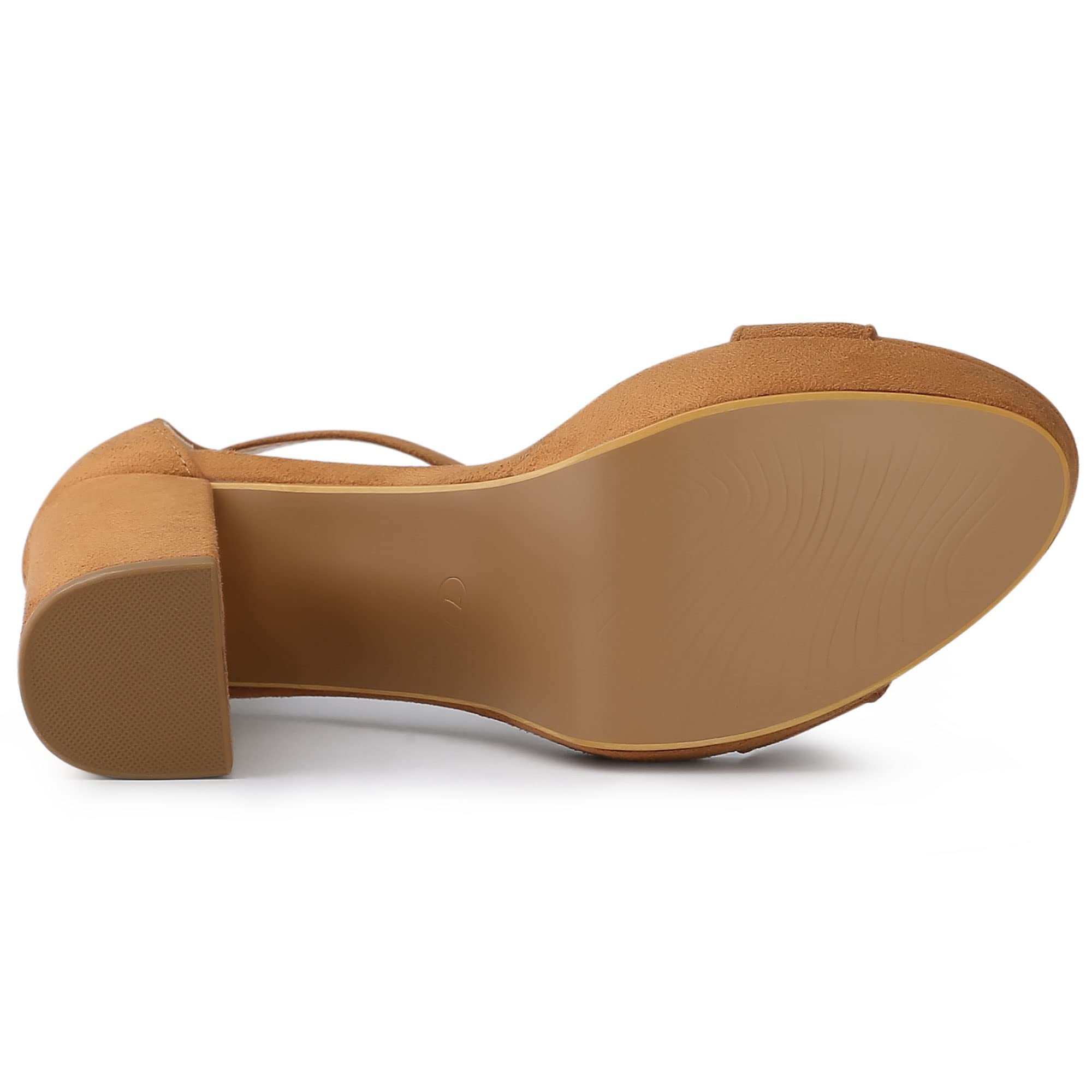 Allegra K Women's Ankle Strap Platform Sandals with Chunky Heels - Comfortable Summer Dress Shoes for Weddings, Parties & Date Nights