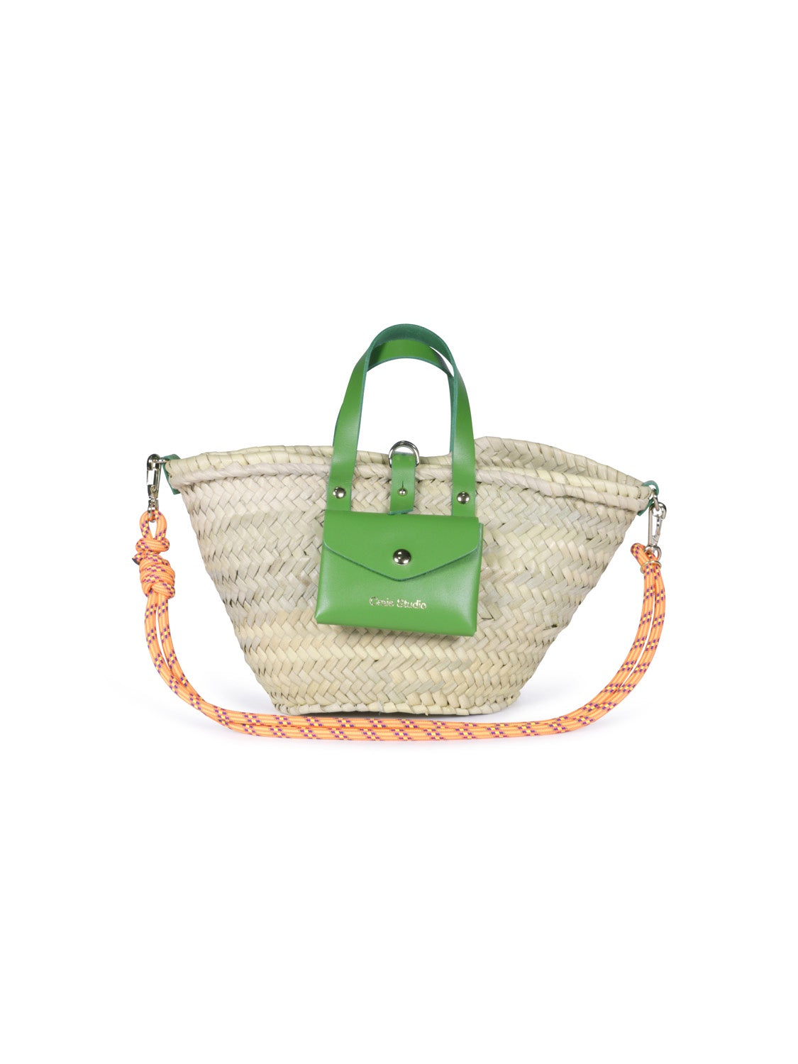 Small Green Chalk Basket - Perfect for Home Decor, Easter Gifts & Craft Storage | Eco-Friendly Woven Basket for Organizing