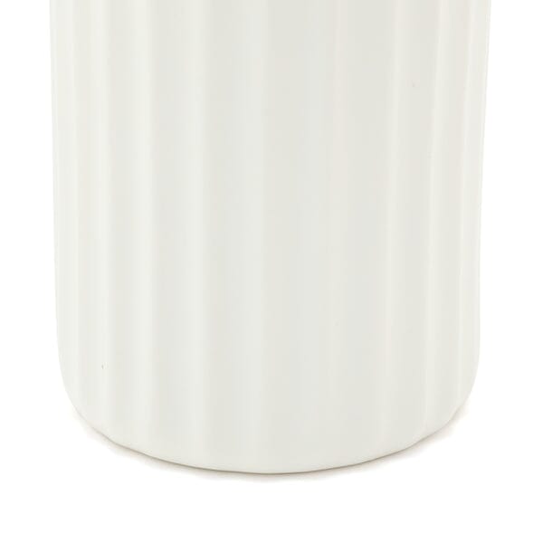 Ceramic White Flower Vase for Home Decor - Elegant Minimalist Vase for Fresh Flowers, Wedding Centerpieces, and Living Room Table Decor