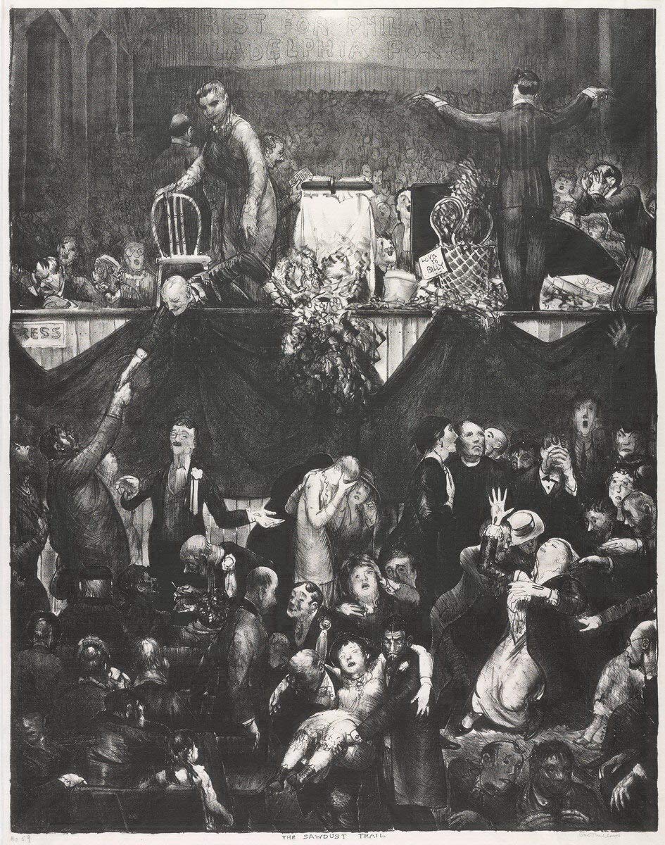 Berkin Arts George Bellows Giclee Print - Famous Painting Reproduction on Premium Paper - Fine Art Wall Decor Poster (The Sawdust Trail) #XZZ - Perfect for Home, Office & Gallery Display