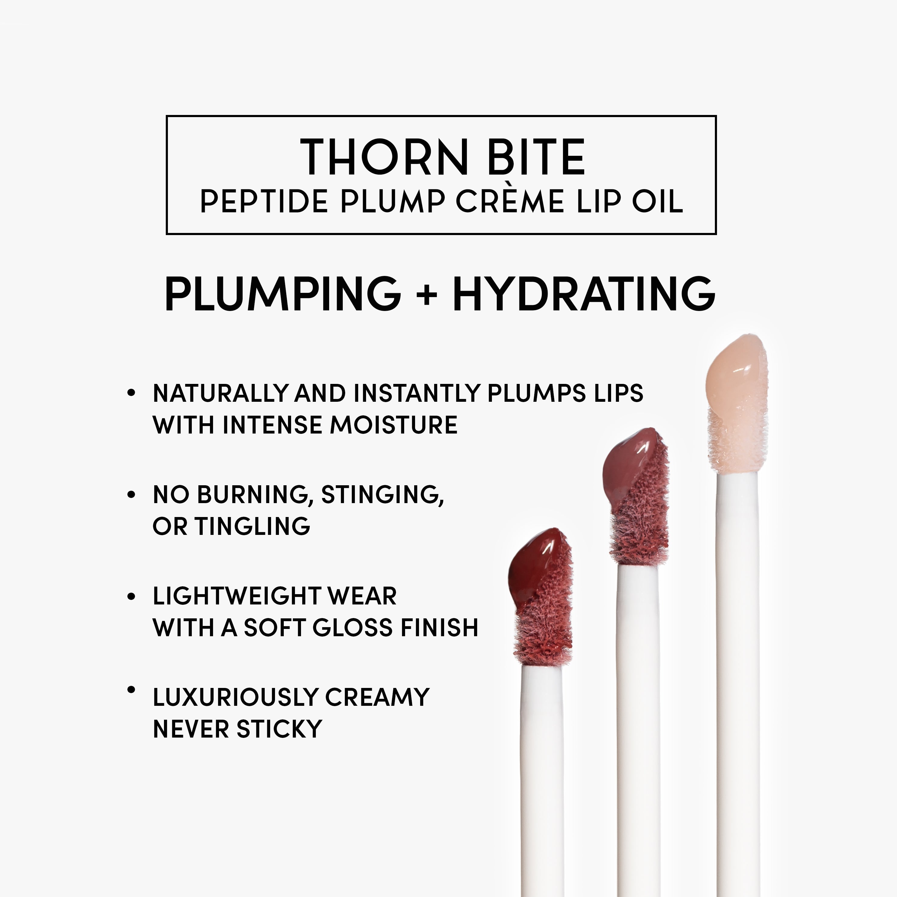 Thorn Bite Peptide Plumping Lip Oil - Hydrating & Volumizing Lip Treatment for Dry Lips | Perfect for Daily Moisture & Nighttime Lip Care