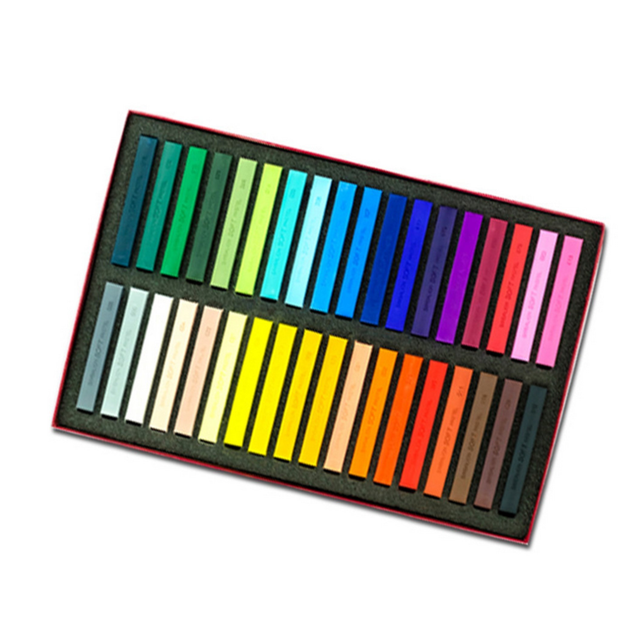 FANGDA 36 Colors Soft Pastel Square Chalk Set - Non-Toxic Art Supplies for Drawing, Sketching & Blending - Perfect for Artists, Students & Classroom Use