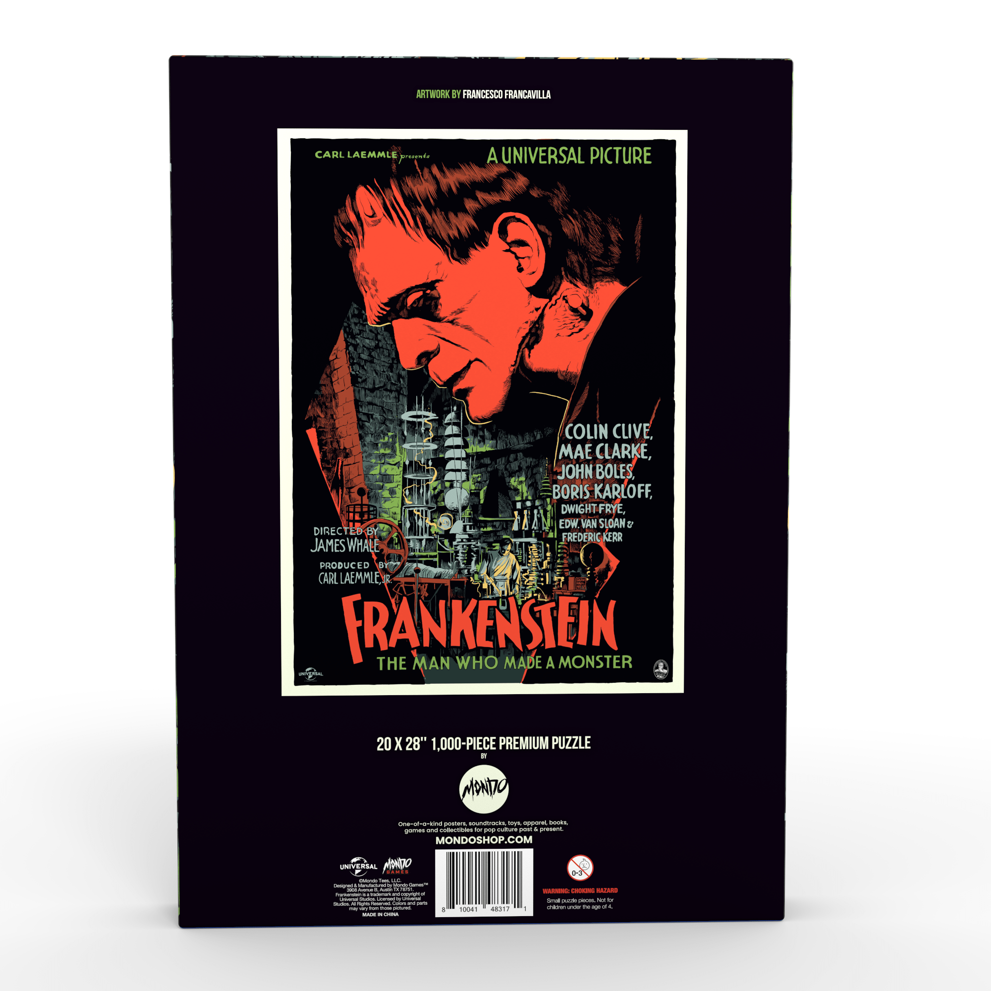 Frankenstein 1000 Piece Jigsaw Puzzle for Adults - Challenging Horror Theme Puzzle for Halloween Decor & Family Game Night