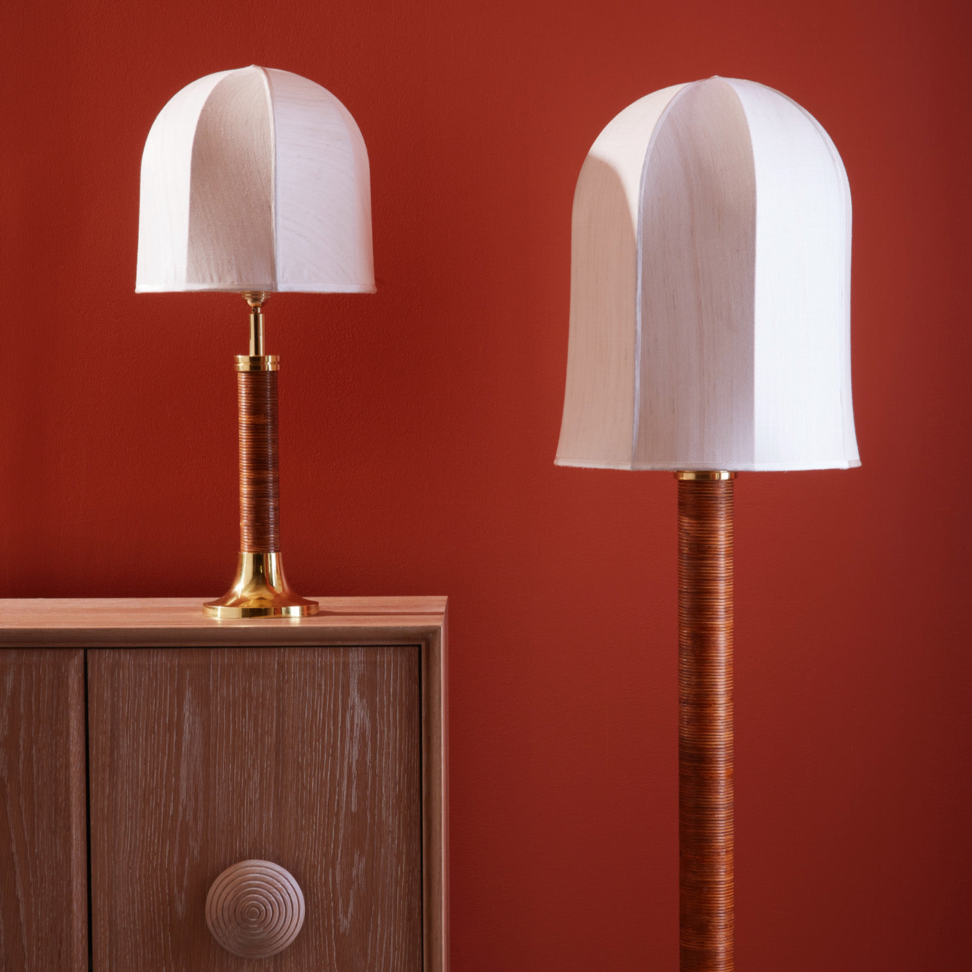 Riviera Dome Table Lamp - Modern Glass & Metal Bedside Light for Living Room, Bedroom, Office - Warm White LED Lighting for Home Decor & Ambience