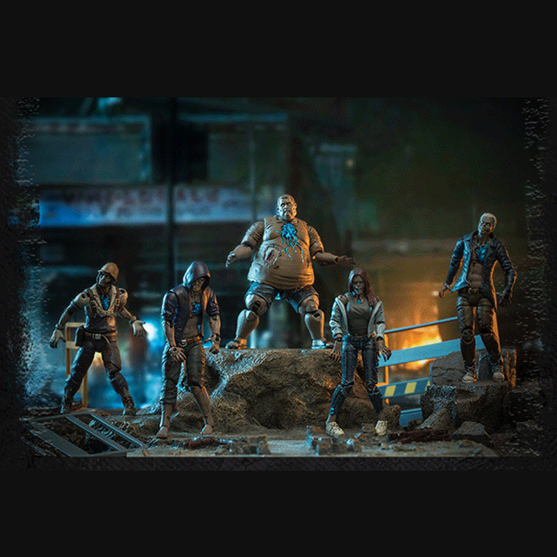 1/18 JOYTOY 3.75 Inch Zombie Action Figure Set (5PCS) - Life After Infected Person Series - Perfect for Horror Collectors, Diorama Displays & Tabletop Gaming Scenes