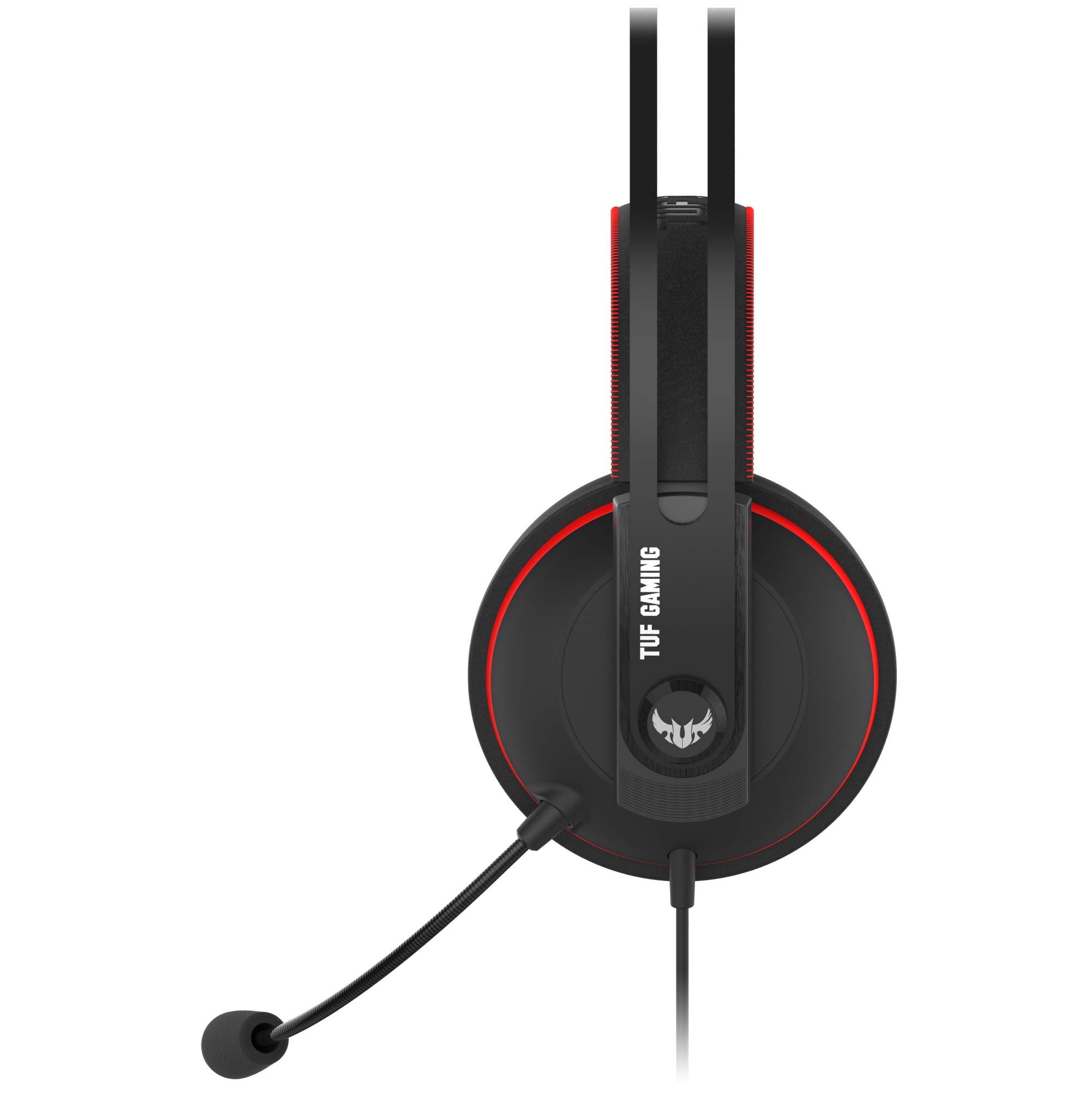 ASUS TUF Gaming H7 Wired Gaming Headset for PC & PS4 - 7.1 Virtual Surround Sound, Comfortable Eyewear-Friendly Ear Cushions - Red | Perfect for FPS, RPG & Online Multiplayer Gaming Sessions