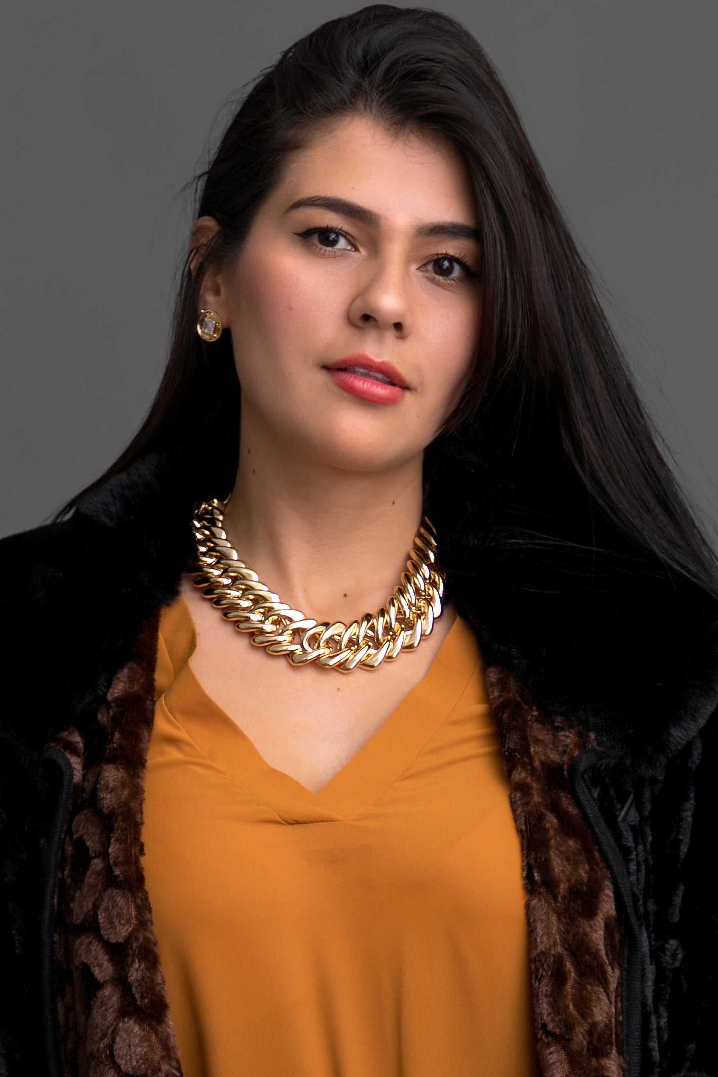 Chunky Gold Chain Statement Necklace for Women - Bold Layered Fashion Jewelry - Perfect for Parties, Date Nights & Special Occasions
