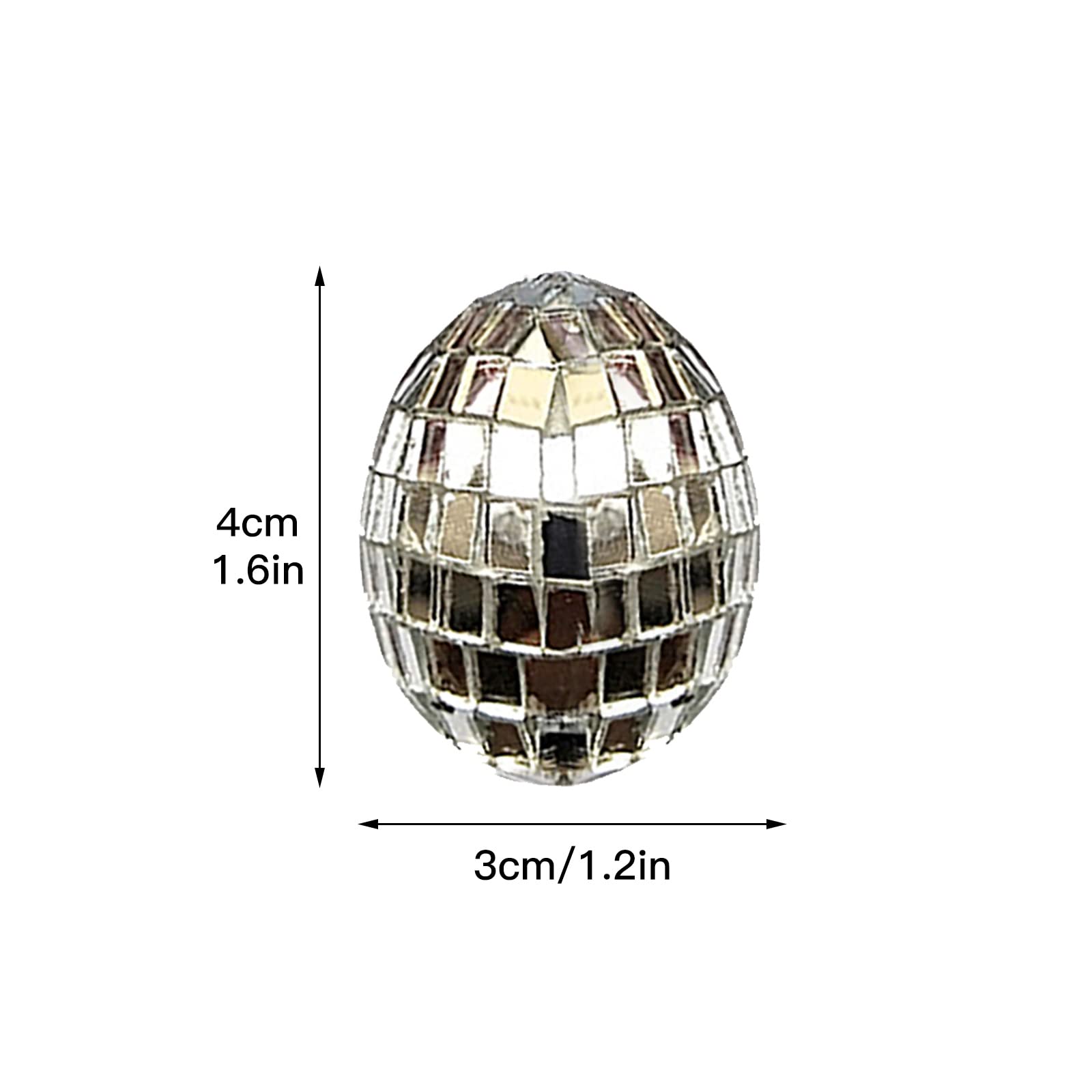 20Pcs Silver Mirrored Easter Eggs - 1.6 Inch Mini Disco Ball Decorations for Easter Basket Stuffers, Wedding Centerpieces & Party Decor - Perfect for Easter Celebrations, Bridal Showers & Home Decor