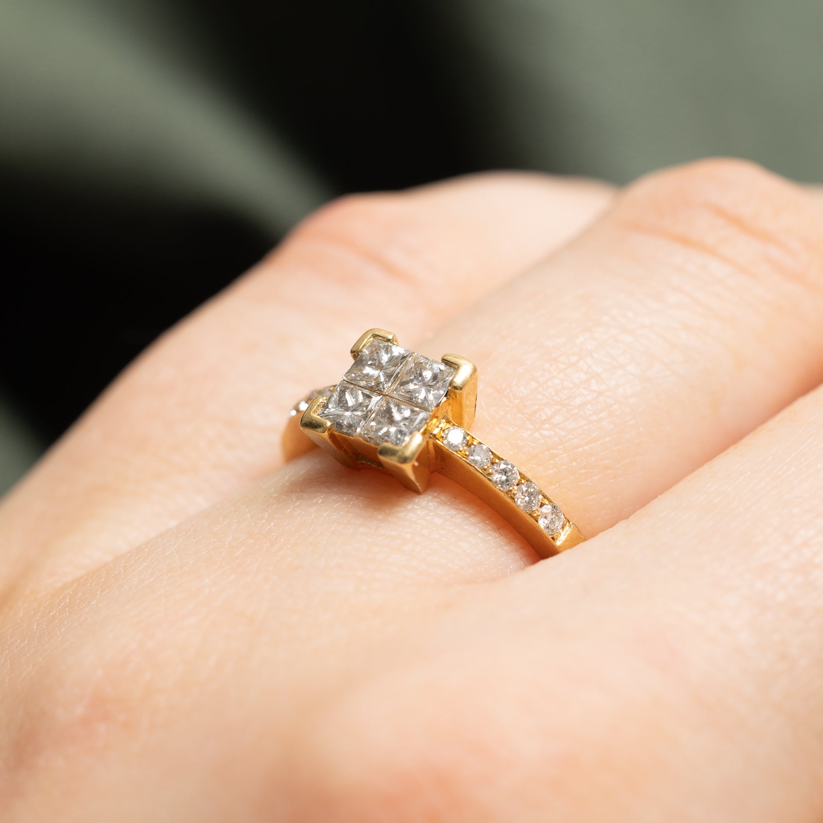 0.63ctw Princess Cut Diamond Ring - Size 5.25 - Elegant Engagement & Wedding Ring for Women - Perfect for Proposals, Anniversaries & Special Occasions