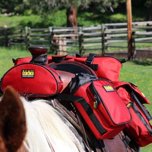 TrailMax 500 Series Deluxe 5-Piece Saddlebag System for Horseback Riding - Front Pocket, Rear Saddle Bags, Cantle Bag & Pommel Horn Pocket with Water Bottle Holder - Perfect for Trail Riding, Camping & Outdoor Adventures