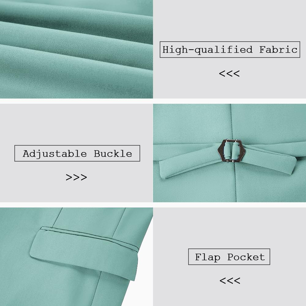3 Piece Slim Fit Men's Suit Set - Notch Lapel Wedding Tuxedo for Groomsmen, Prom & Formal Events | Jacket, Pants & Vest Included | Perfect for Weddings, Business Meetings & Special Occasions