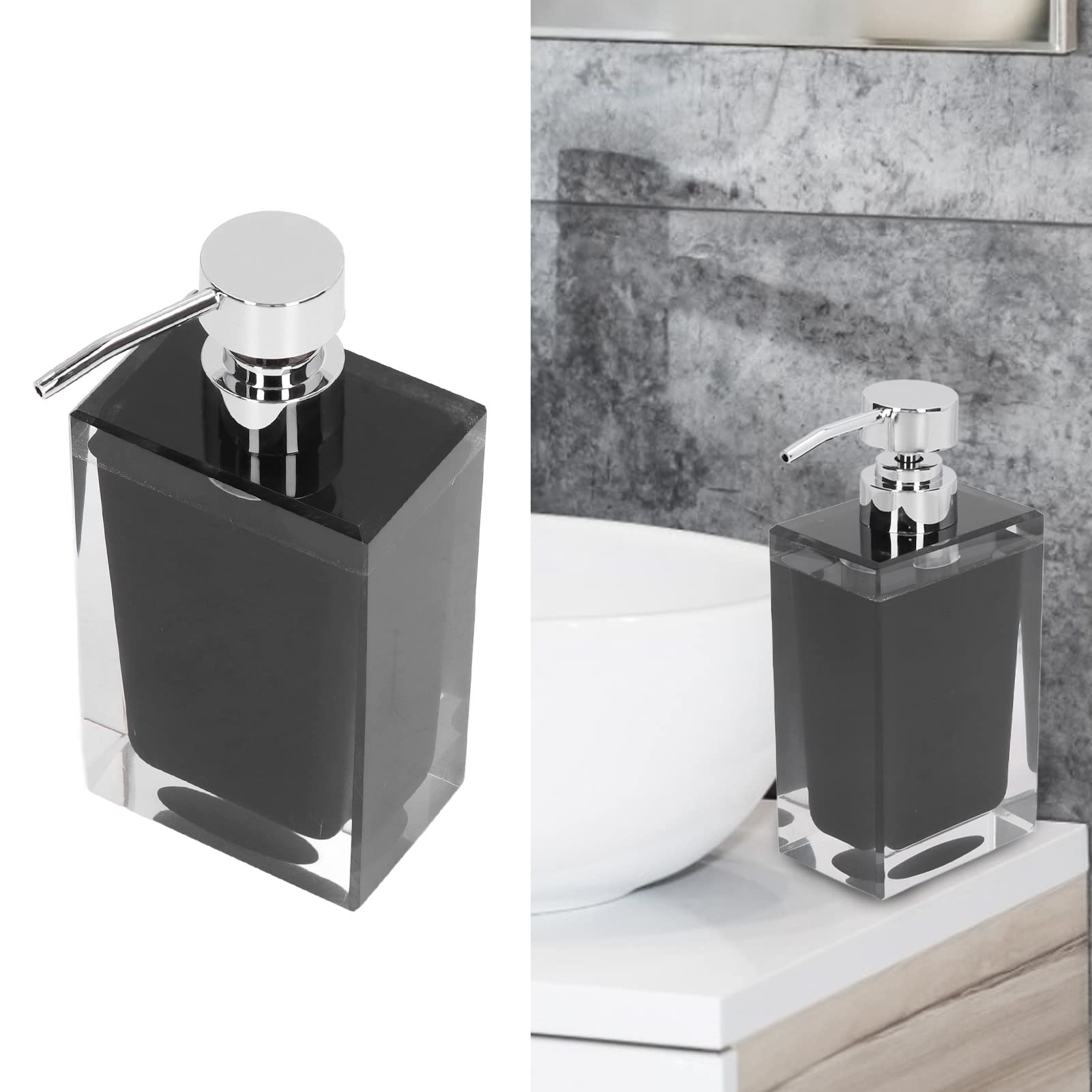 Premium Foaming Soap Dispenser Pump - Black Press Design for Kitchen, Bathroom & Laundry | Easy One-Hand Operation | Modern Minimalist Style | Ideal for Liquid Soap, Lotion & Dish Detergent | Home & Office Use