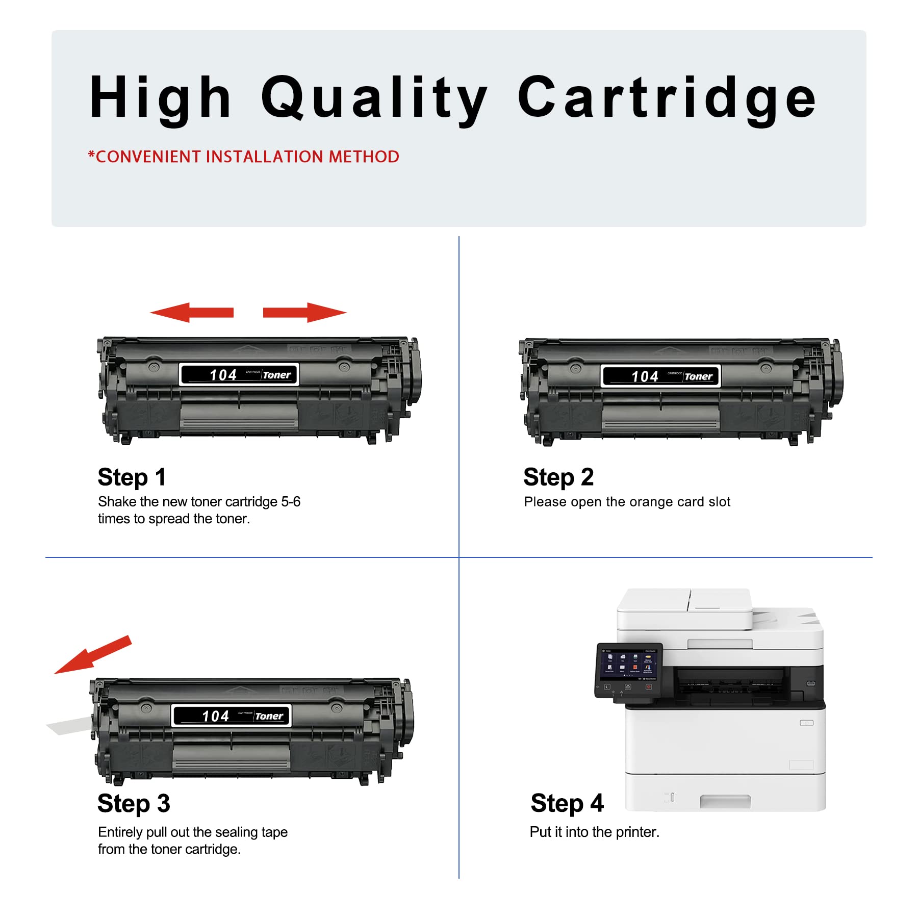 CRG104 Black Toner Cartridge (0263B001BA) - 2-Pack Compatible Replacement for Canon 104 Toner, Works with Canon ImageCLASS MF4350d & MF4150 Printers - Retail Packaging - Ideal for Office Printing & High Volume Documents