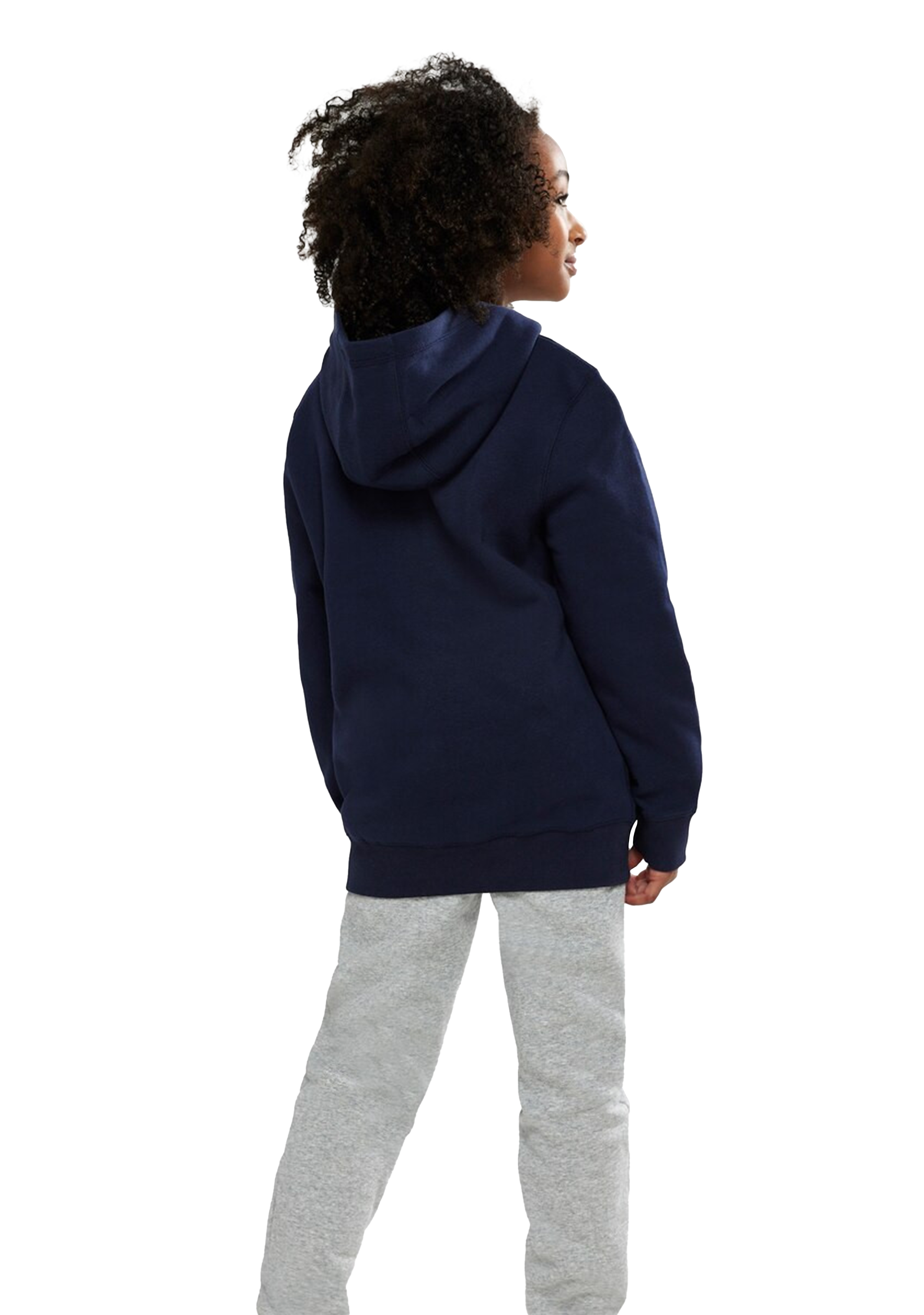 Champion Junior Script Hoodie for Boys & Girls - Soft Fleece Pullover with Front Pocket - Navy Blue - Perfect for School, Sports & Casual Wear