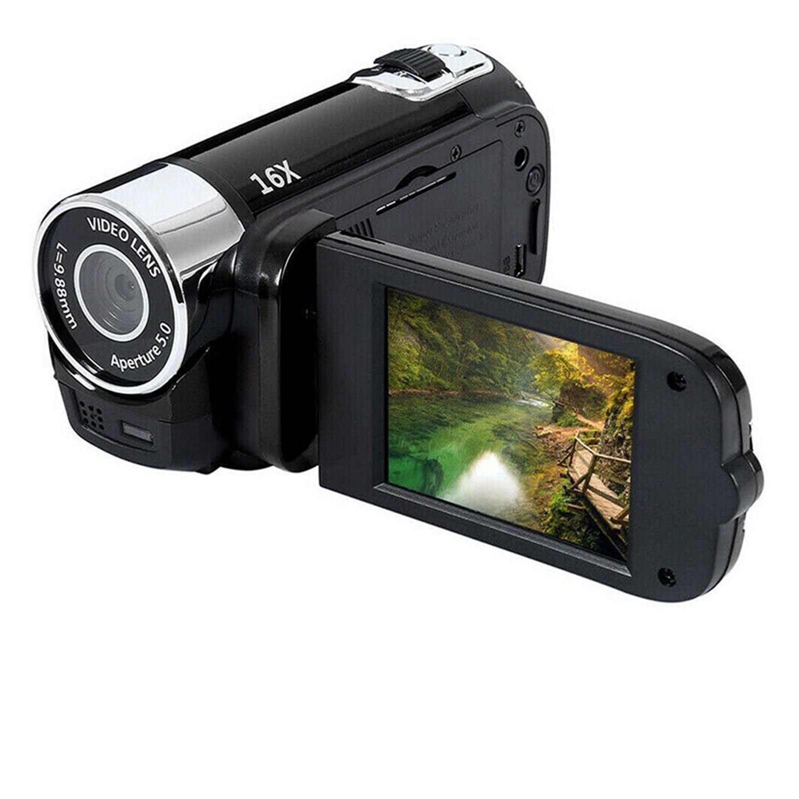 MZZYG 1080P HD Digital Video Camera with 16X Zoom & 270° Rotatable Lens - Vlogging Camera for YouTube, Travel, Family Events (Black) - Perfect for Content Creation, Home Movies & Outdoor Adventures