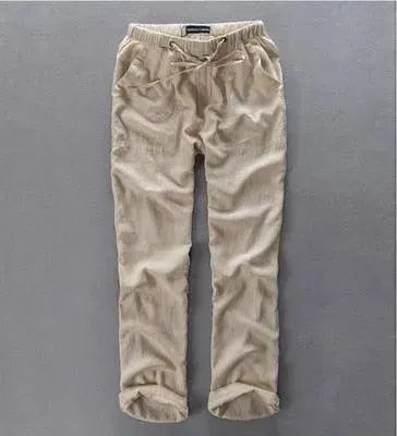Premium Men's Linen Pants - Breathable & Comfortable Summer Casual Trousers for Beach, Travel & Relaxation
