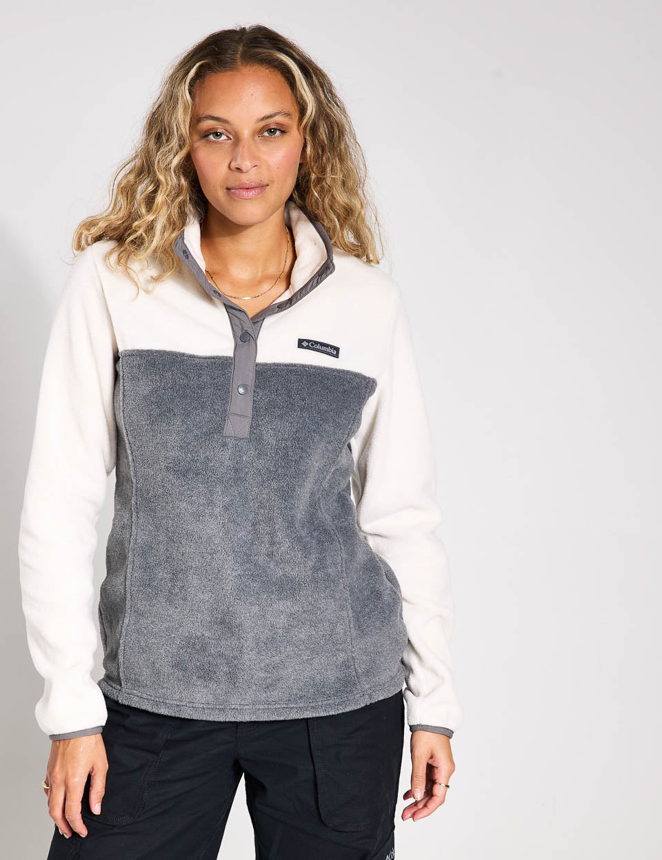 Benton Springs Half Snap Pullover - City Grey Heather/Chalk - Stylish & Comfortable Fleece Shirt for Men | Perfect for Outdoor Activities, Casual Wear & Layering