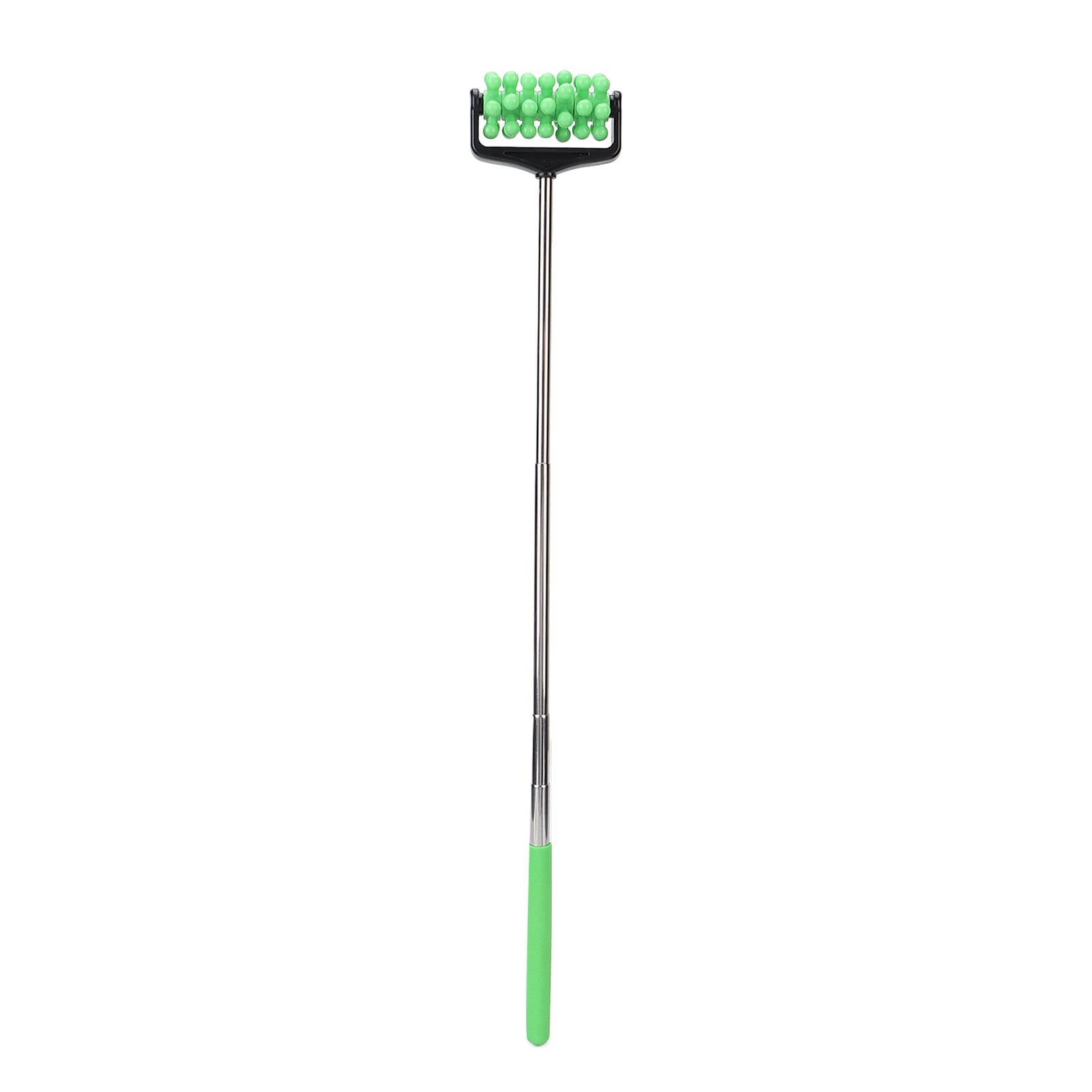 Portable Telescopic Massage Stick for Pain Relief - Ergonomic Roller Massager with Adjustable Length for Home & Professional Use - Perfect for Muscle Recovery, Sports Therapy & Spa Treatments (Green)