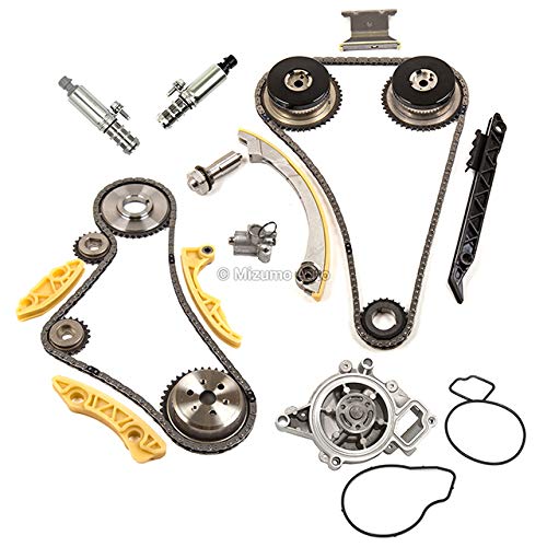 Mizumo Auto MA-9761252549 Timing Chain Kit with VCT Solenoid, Actuator Gear & Water Pump - Compatible with GM Ecotec 2.0L 2.4L Engines - Perfect for Engine Repair & Maintenance