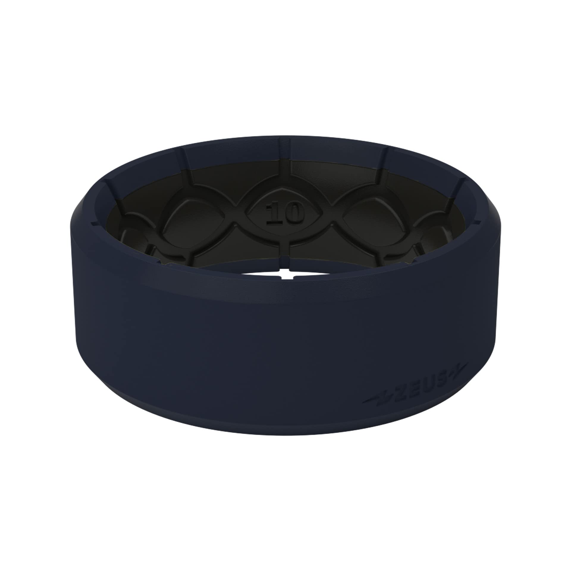 Groove Life Zeus Silicone Ring - Breathable Rubber Wedding Band for Men, Durable Comfort Fit Ring with Unique Design | Perfect for Active Lifestyles, Gym, Swimming & Outdoor Adventures