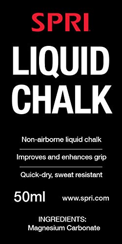 SPRI Liquid Chalk 50ml Bottle - Non-Slip Grip for Weightlifting, Gym Workouts & Rock Climbing | Perfect for CrossFit, Powerlifting & Bouldering