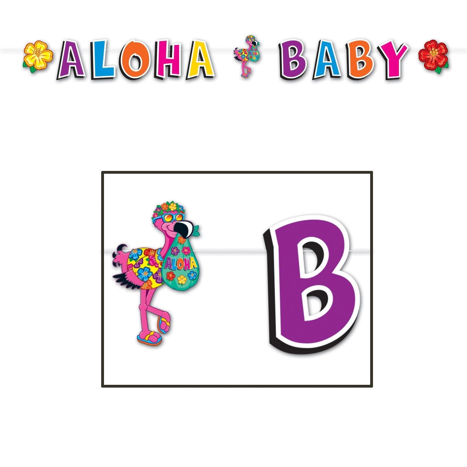 12 Pack Beistle Hula Baby Streamers - Colorful Party Decorations for Baby Showers, Birthday Parties & Hawaiian Luau Events